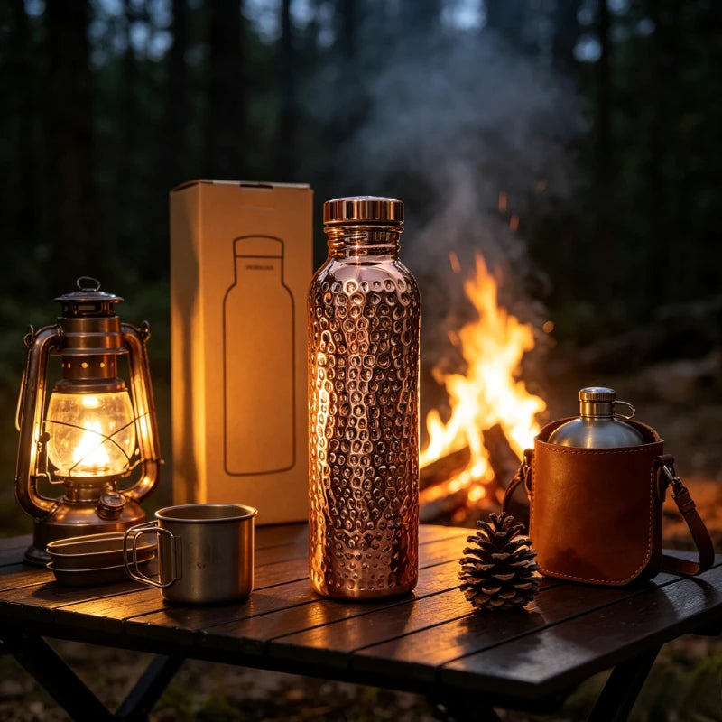 Tamra Flow – Garrafa de água de 800 ml em aço inoxidável com acabamento em tom de cobre, imagem 2