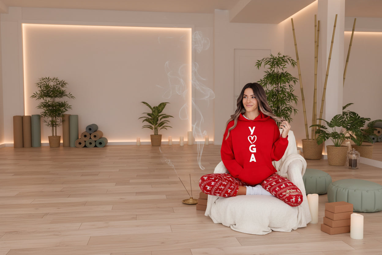 Sankalpa Love Yoga Sweatshirt • Spiritual Comfort and Presence