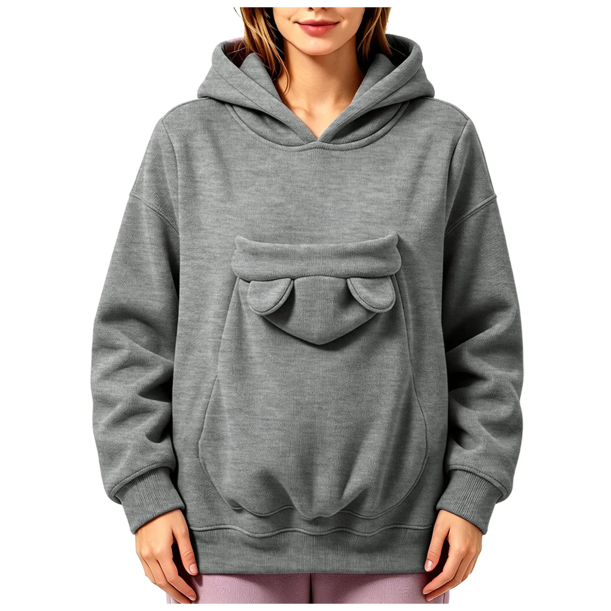 Sweatshirt com Capuz e Bolsa para Animal Prana Pet