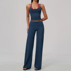 Conjunto de Yoga 2 Peças Shakti Contrast - Verde Petróleo e Vermelho Modelo 3