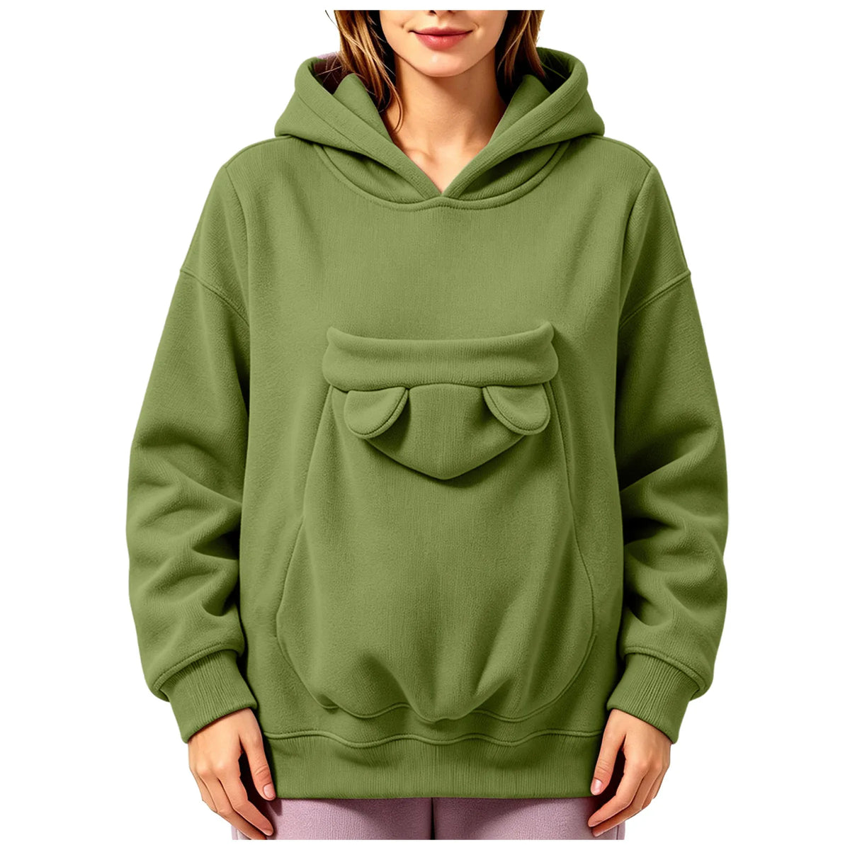 Sweatshirt com Capuz e Bolsa para Animal Prana Pet