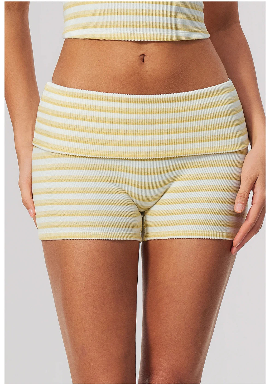 Calções de Yoga Cintura Dobrável Prana Stripe