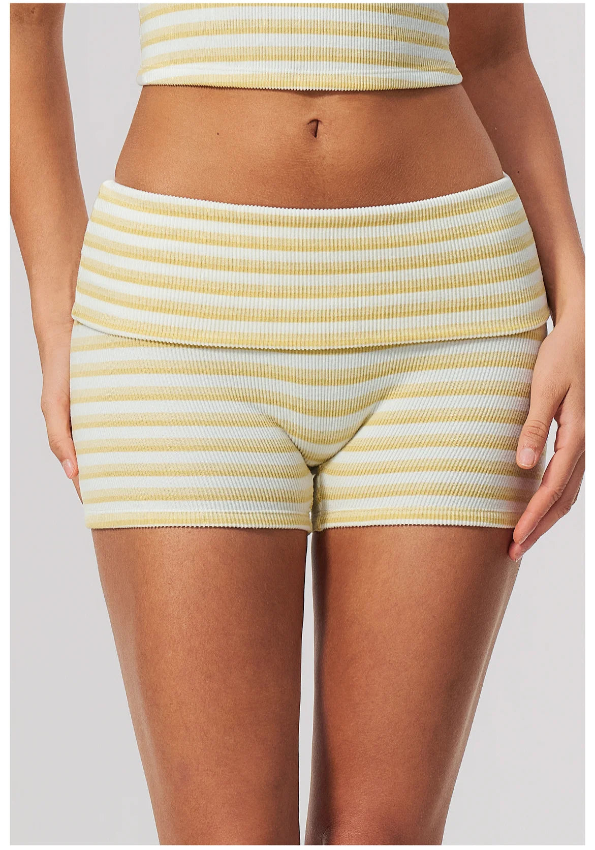 Calções de Yoga Cintura Dobrável Prana Stripe