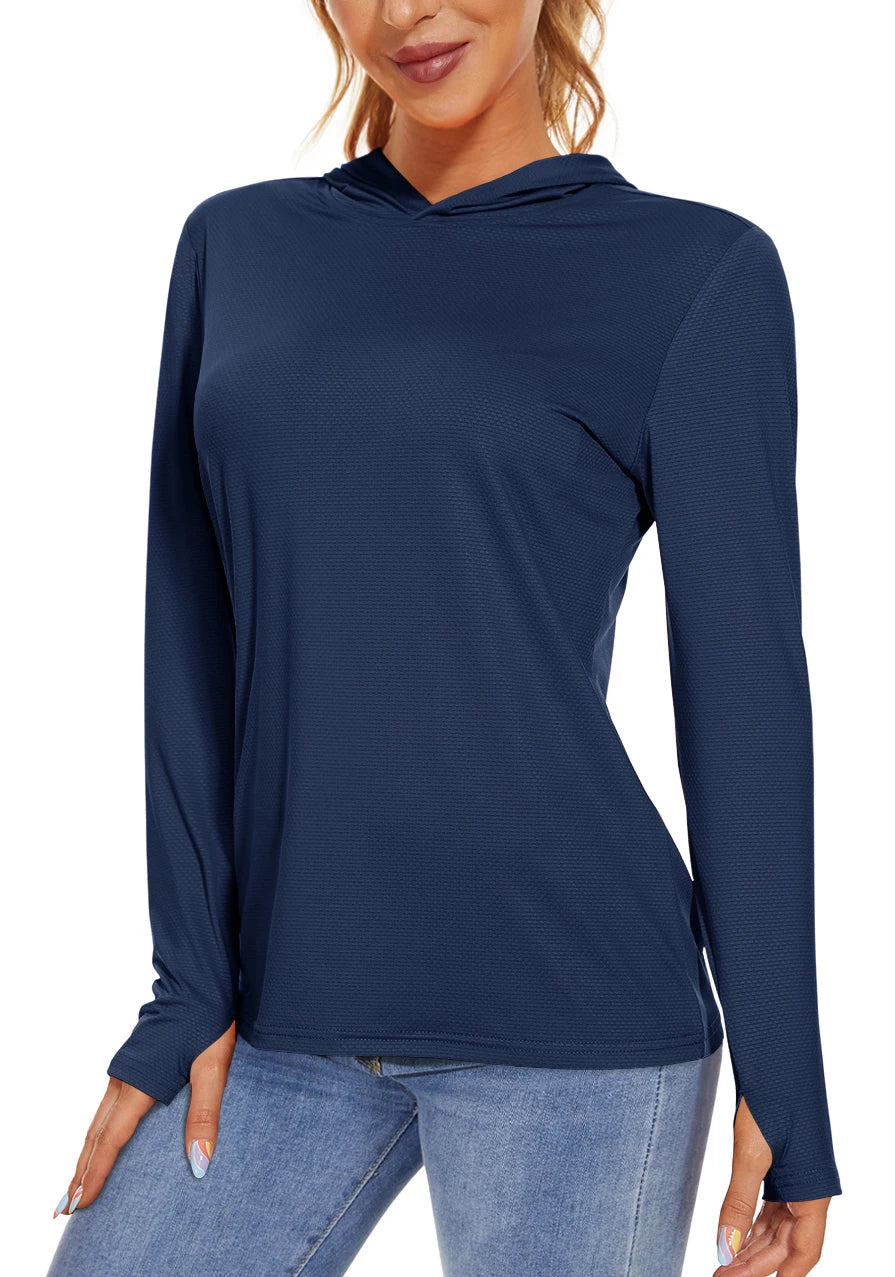 Camiseta SunGuard Flow – Manga Larga con Capucha y Protección UPF 50+