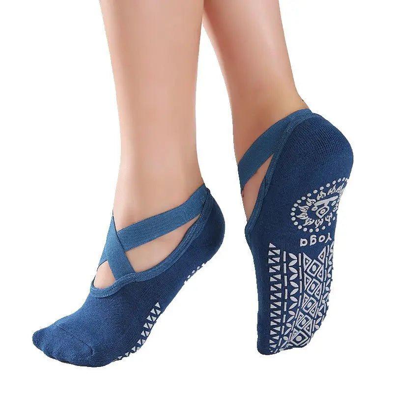 Bandha Grip – Meias Antiderrapantes de Pilates e Yoga com Tiras Cruzadas