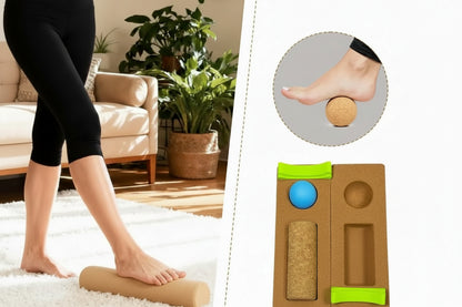 Kit Yoga Cork Harmony – Equilíbrio, Massagem e Movimento