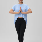 Top Asimétrico Fluido - Camiseta Deportiva Fluida para Mujer
