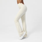 White Harmony Pants – Pantalones de Yoga Blancos de Pierna Ancha