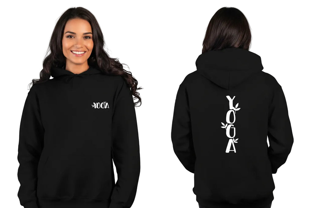 Yoga Grounded Sweatshirt – Double Yoga Print, Warmth and Awareness