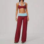 Conjunto de Yoga 2 Peças Shakti Contrast - Vermelho e Azul Modelo 2