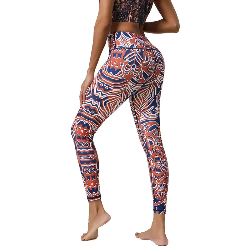 Leggings de Yoga Prana Art — detalhe visual do estampado