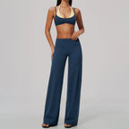 Conjunto de Yoga 2 Peças Shakti Contrast - Verde Petróleo e Amarelo Modelo 1
