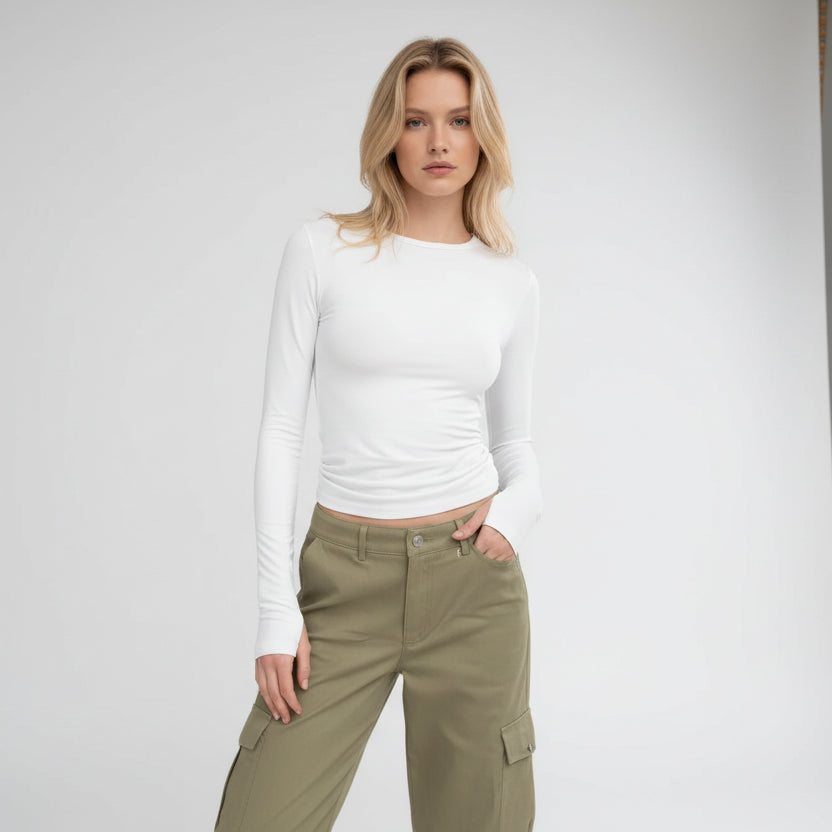 Radiant Flow Top – Camiseta de yoga para energía y movimiento