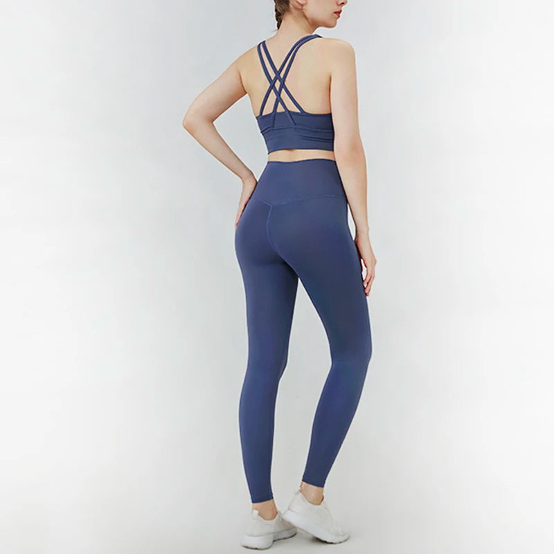 Conjunto de Yoga 2 Peças Shakti Cross azul