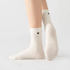 Heart Balance Socks – Non-slip Yoga Socks with Heart Embroidery