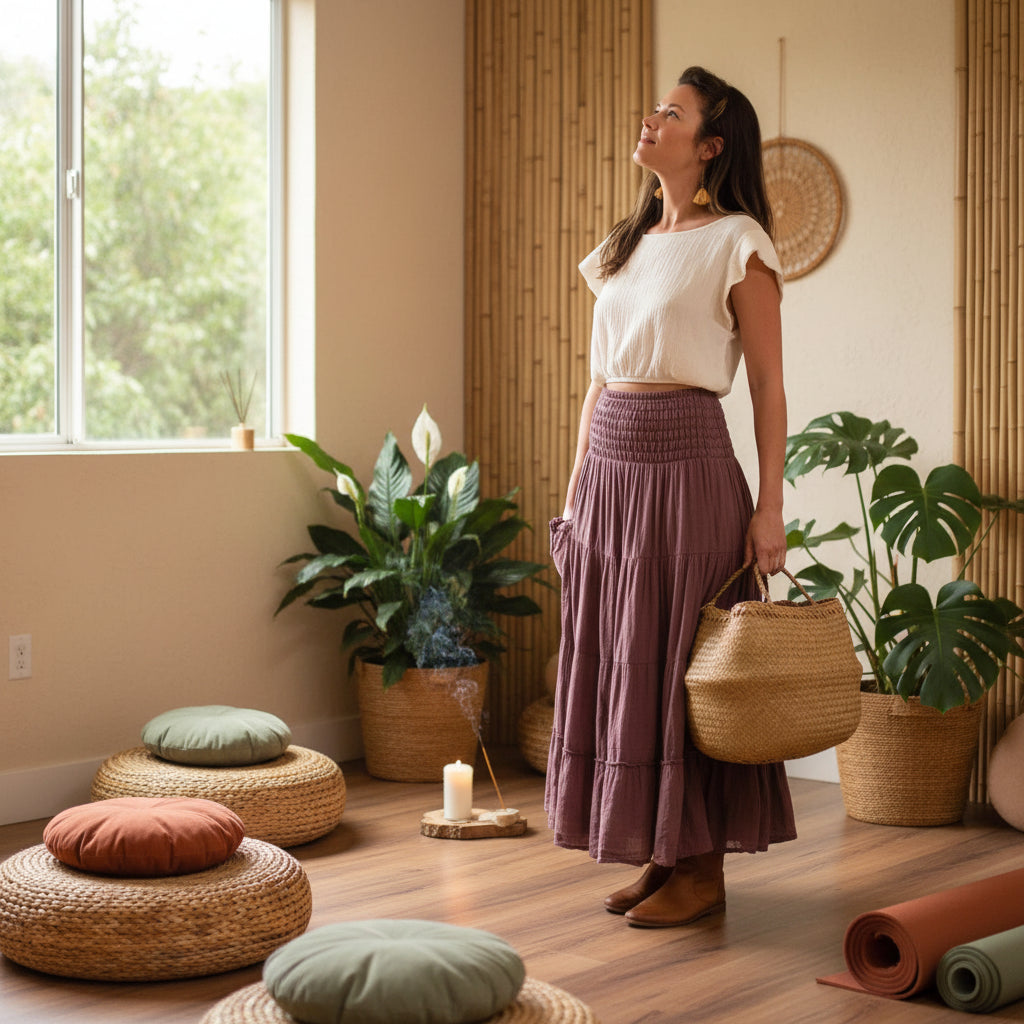 Bohemian Flow Skirt – Boho Style Flowy Maxi Skirt