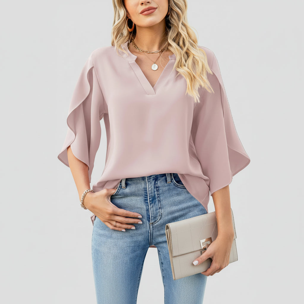 Serenity Flow Blouse – Lightweight Blouse with V-neck