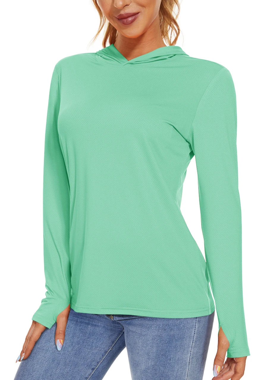 Camiseta SunGuard Flow – Manga Larga con Capucha y Protección UPF 50+