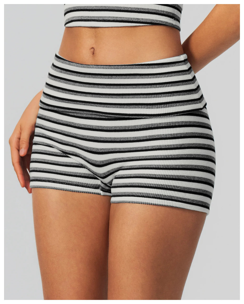 Calções de Yoga Cintura Dobrável Prana Stripe