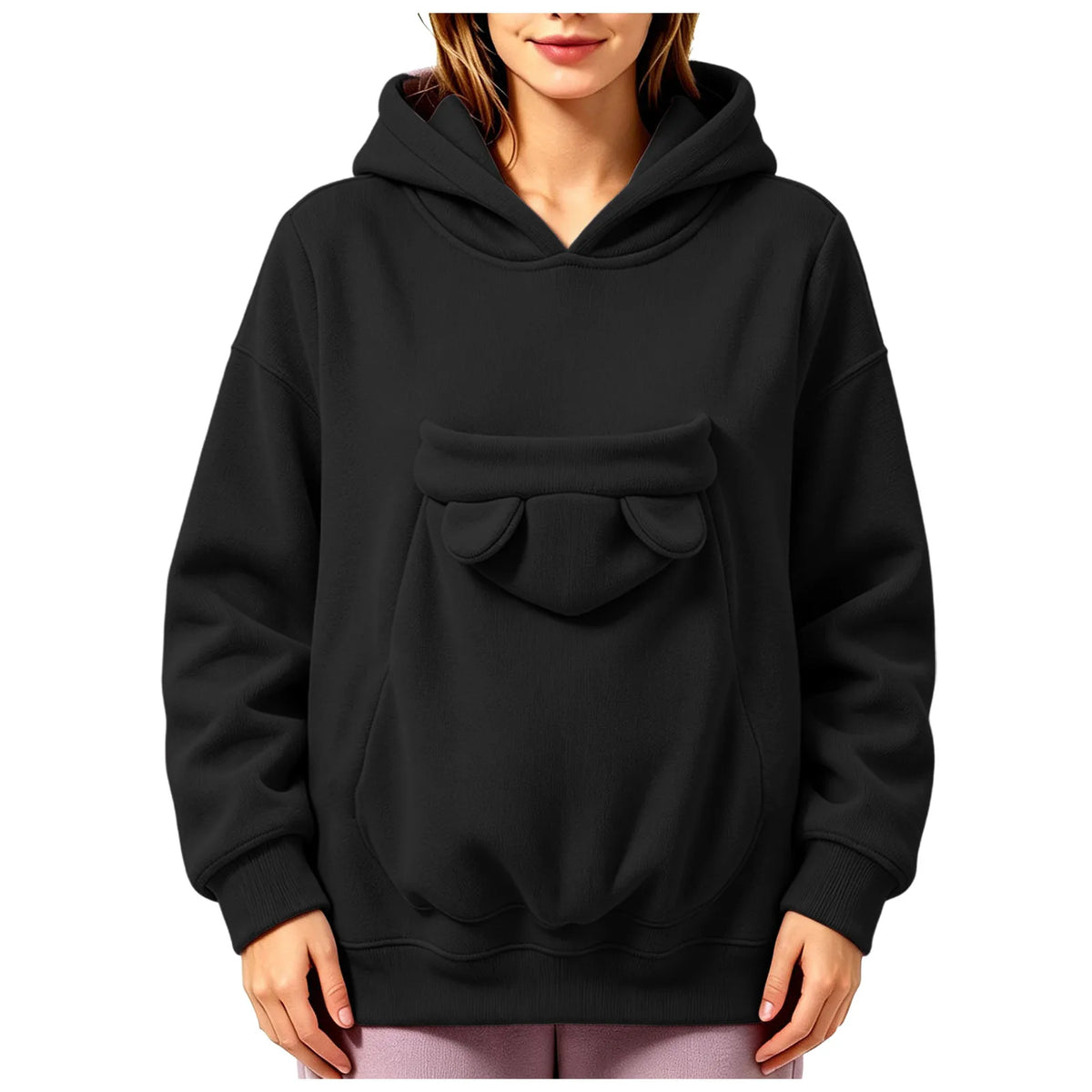Sweatshirt com Capuz e Bolsa para Animal Prana Pet