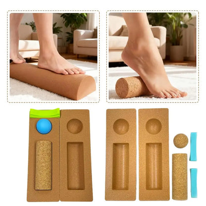 Kit Yoga Cork Harmony – Equilíbrio, Massagem e Movimento