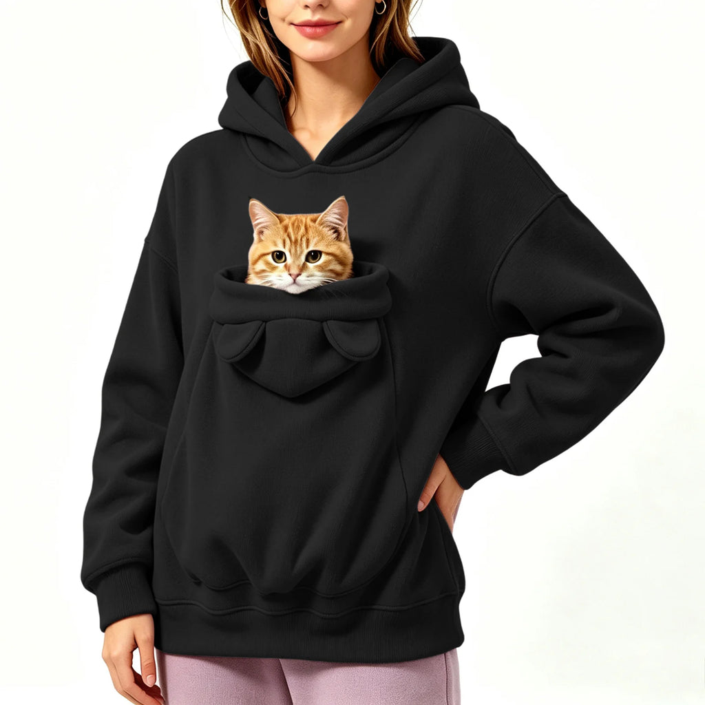 Sweatshirt com Capuz e Bolsa para Animal Prana Pet