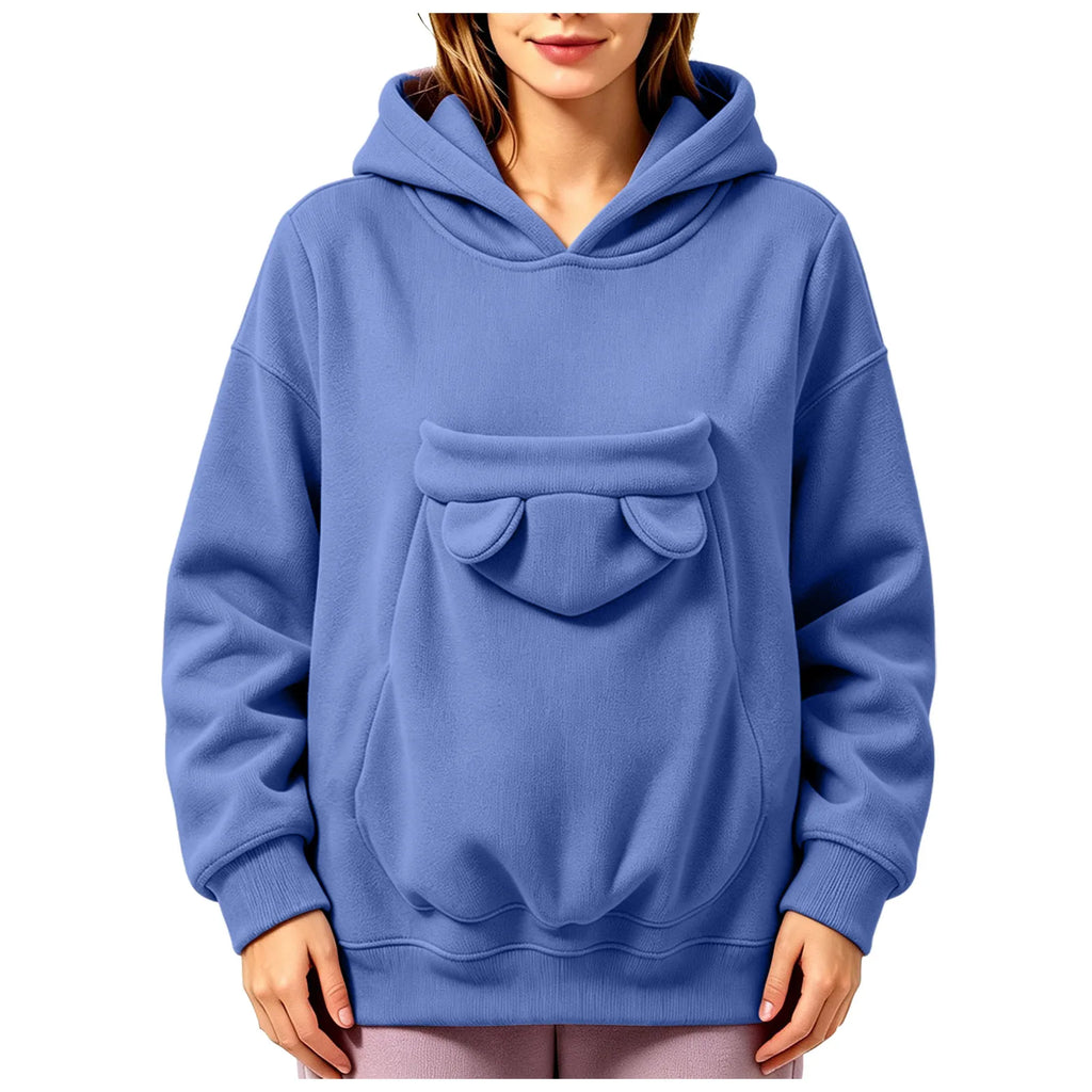 Sweatshirt com Capuz e Bolsa para Animal Prana Pet
