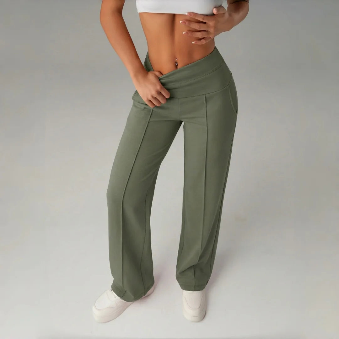 Malka Wide Pocket Pants – Soft Strength and Functional Elegance