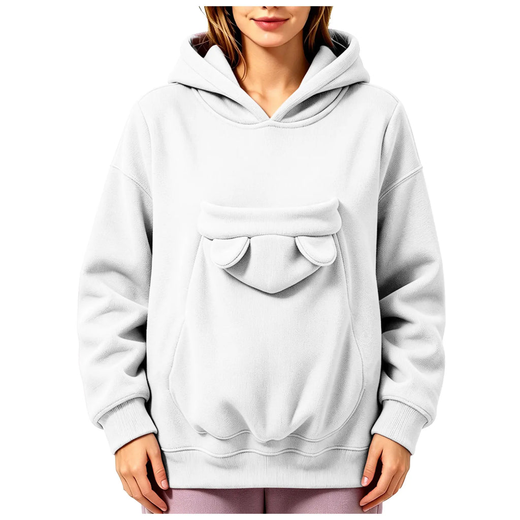 Sweatshirt com Capuz e Bolsa para Animal Prana Pet