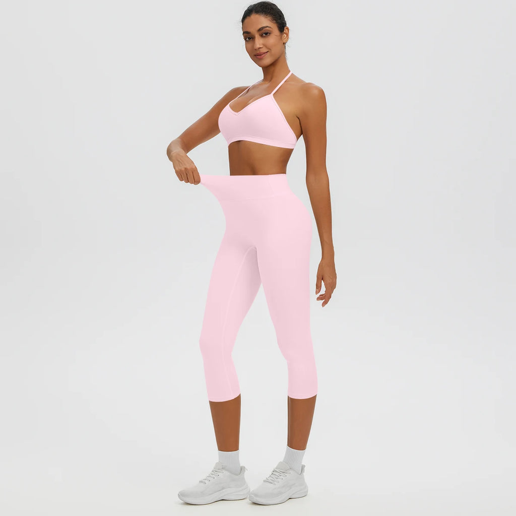 Conjunto de Yoga 2 Peças Shakti Ease rosa claro