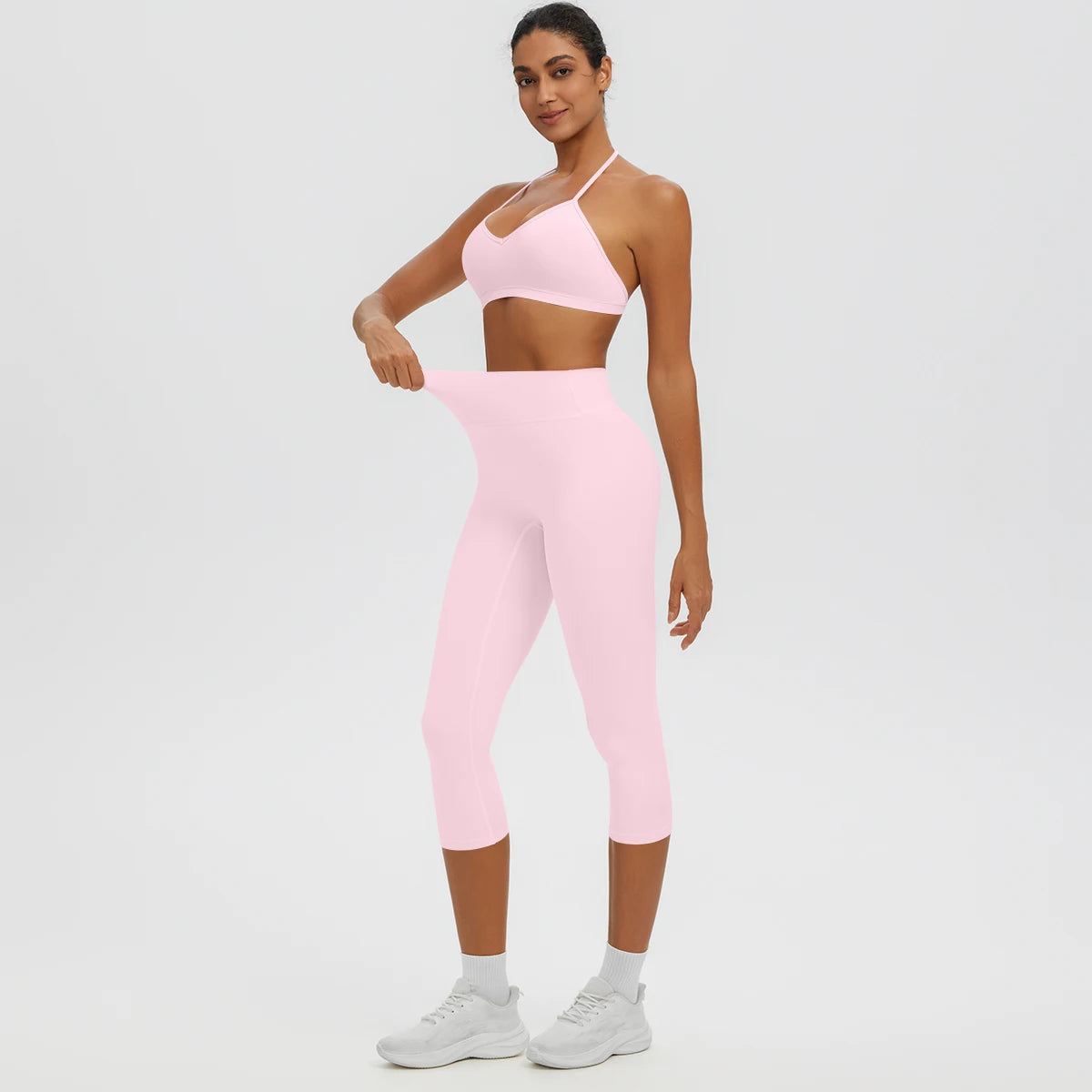 Conjunto de Yoga 2 Peças Shakti Ease rosa claro