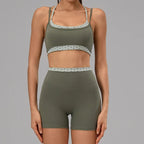 Lila Dot conjunto de yoga na cor Verde