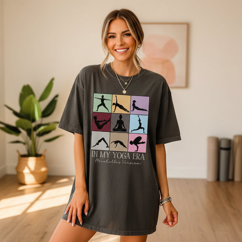 "Pose &amp; Power" T-shirt – Yoga and Women's Wellness Inspiration
