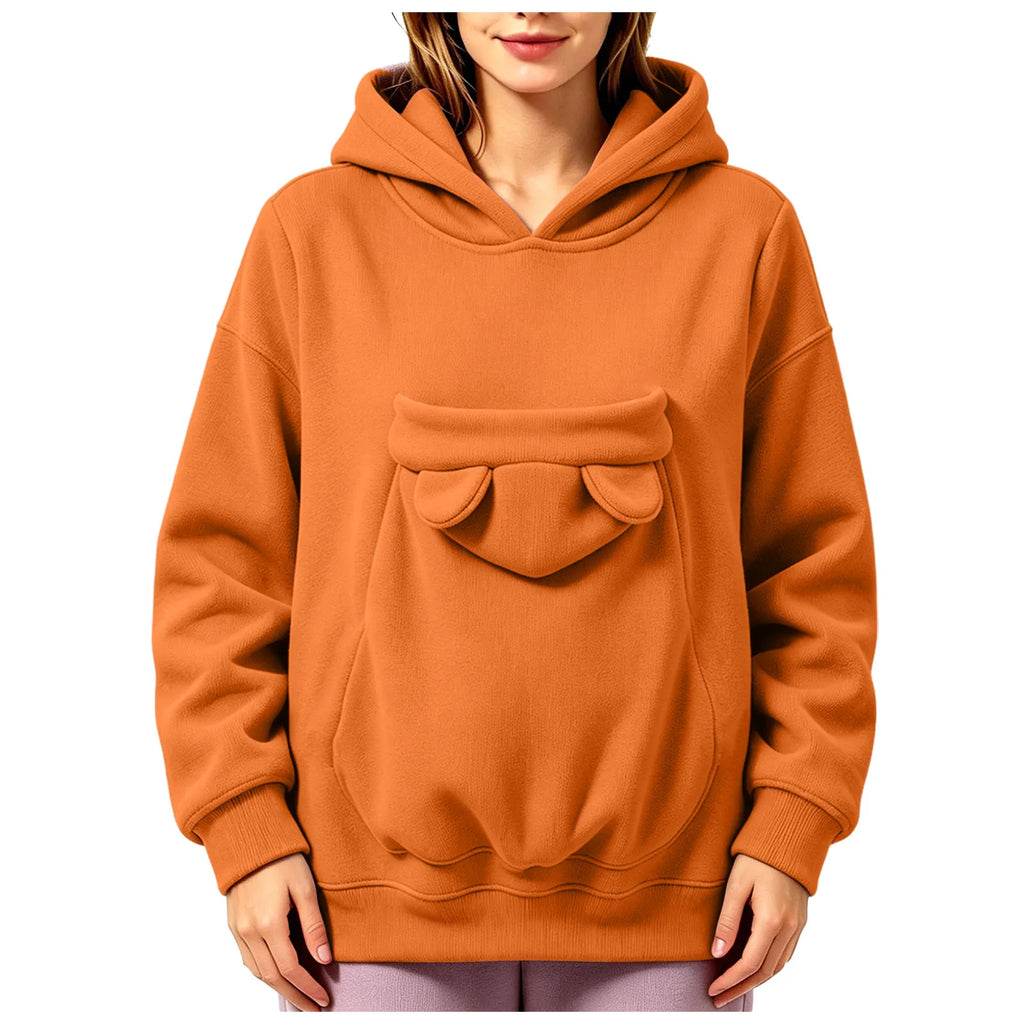 Sweatshirt com Capuz e Bolsa para Animal Prana Pet