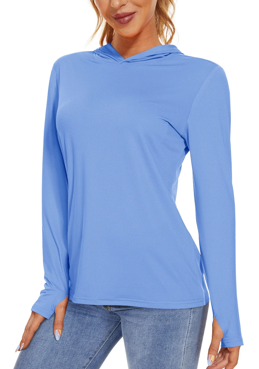 Camiseta SunGuard Flow – Manga Larga con Capucha y Protección UPF 50+