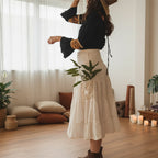 Bohemian Flow Skirt – Saia Maxi Fluída de Estilo Boho