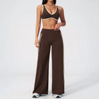 Conjunto de Yoga Top e Calças Wide Leg Shakti Line