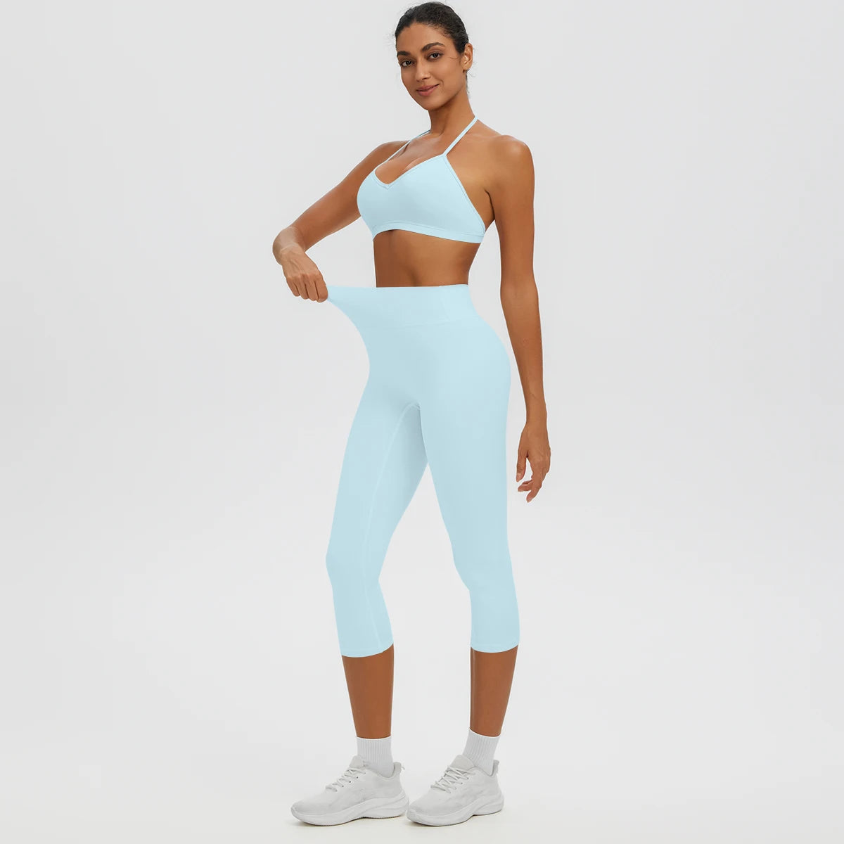 Conjunto de Yoga 2 Peças Shakti Ease azul claro