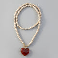 Amber Heart Necklace – Boho Necklace with Amber Heart