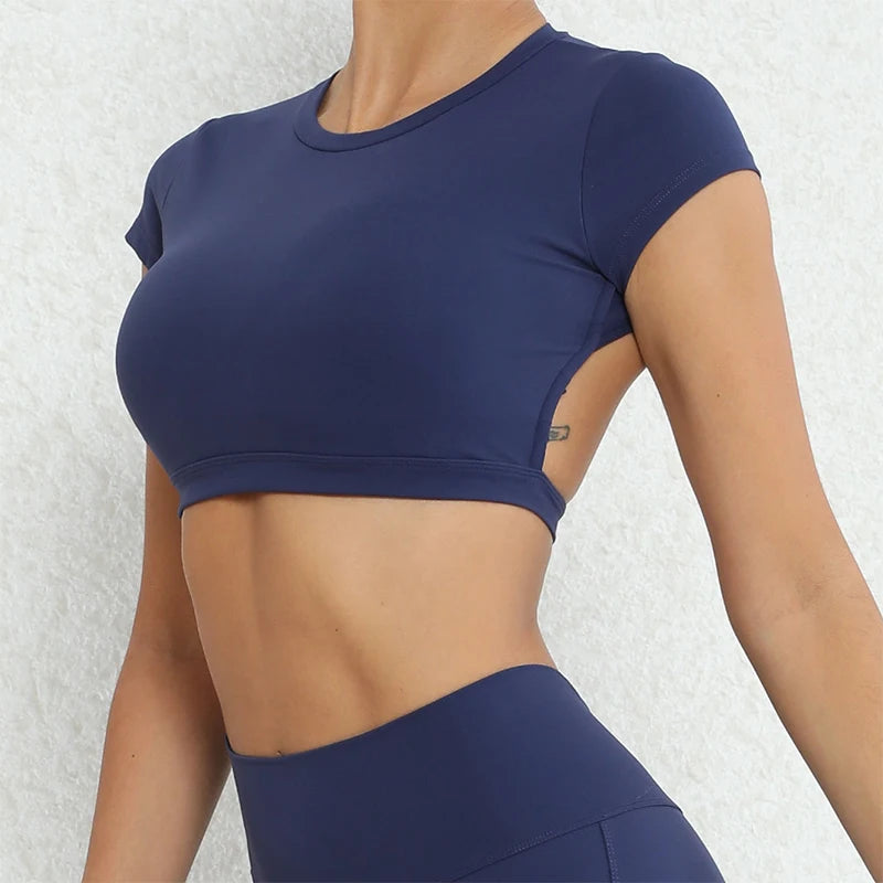 Top Corto sin espalda – Top Corto femenino informal y deportivo