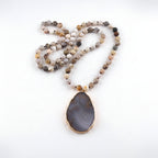Nature Flow Necklace – Boho Necklace with Natural Stones
