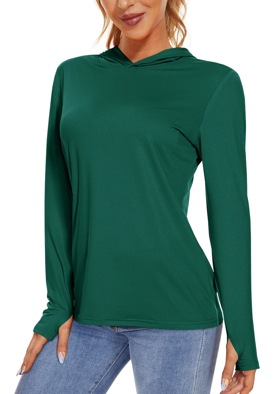 Camiseta SunGuard Flow – Manga Larga con Capucha y Protección UPF 50+