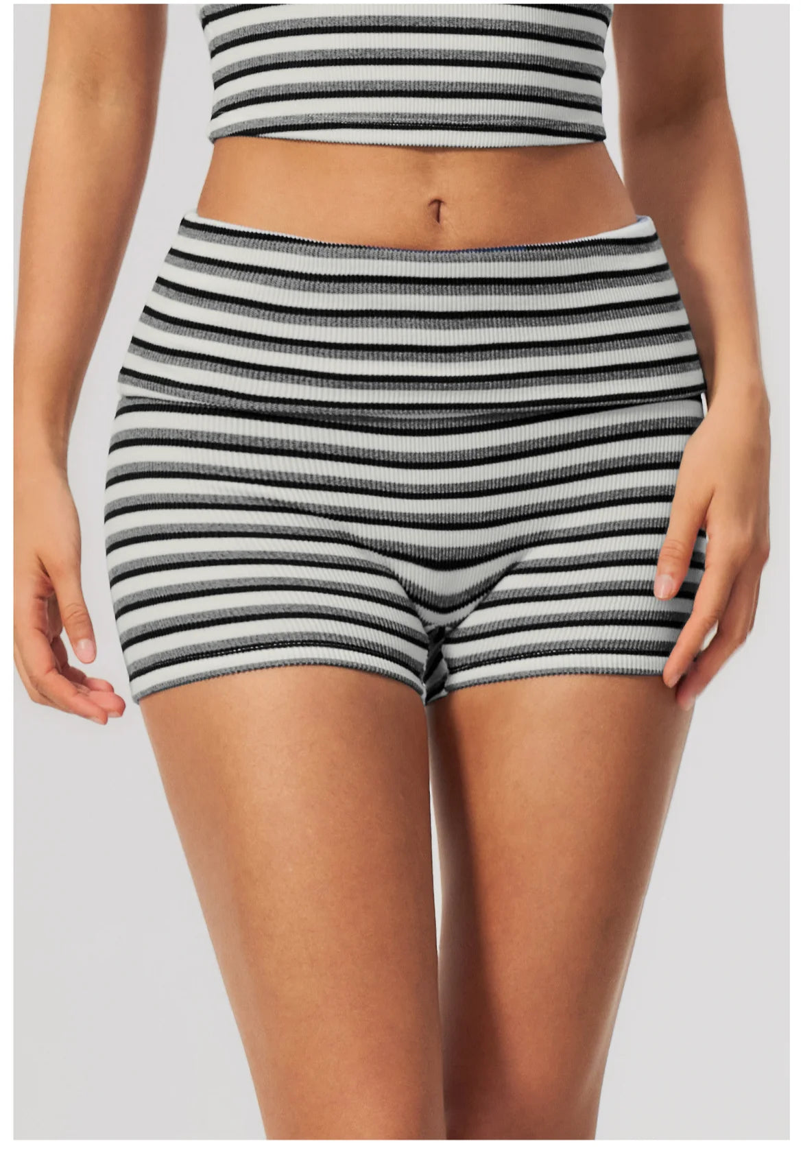 Calções de Yoga Cintura Dobrável Prana Stripe