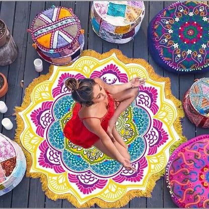 Mandala Flow – Round Tapestry for Yoga and Meditation