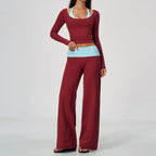 Conjunto de Yoga 2 Peças Shakti Contrast - Vermelho e Azul Modelo 6