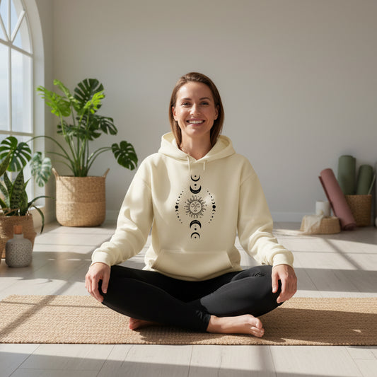 SunMoon Harmony Hoodie — Conforto com Alma Celestial
