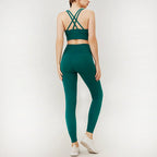 Conjunto de Yoga 2 Peças Shakti Cross verde escuro