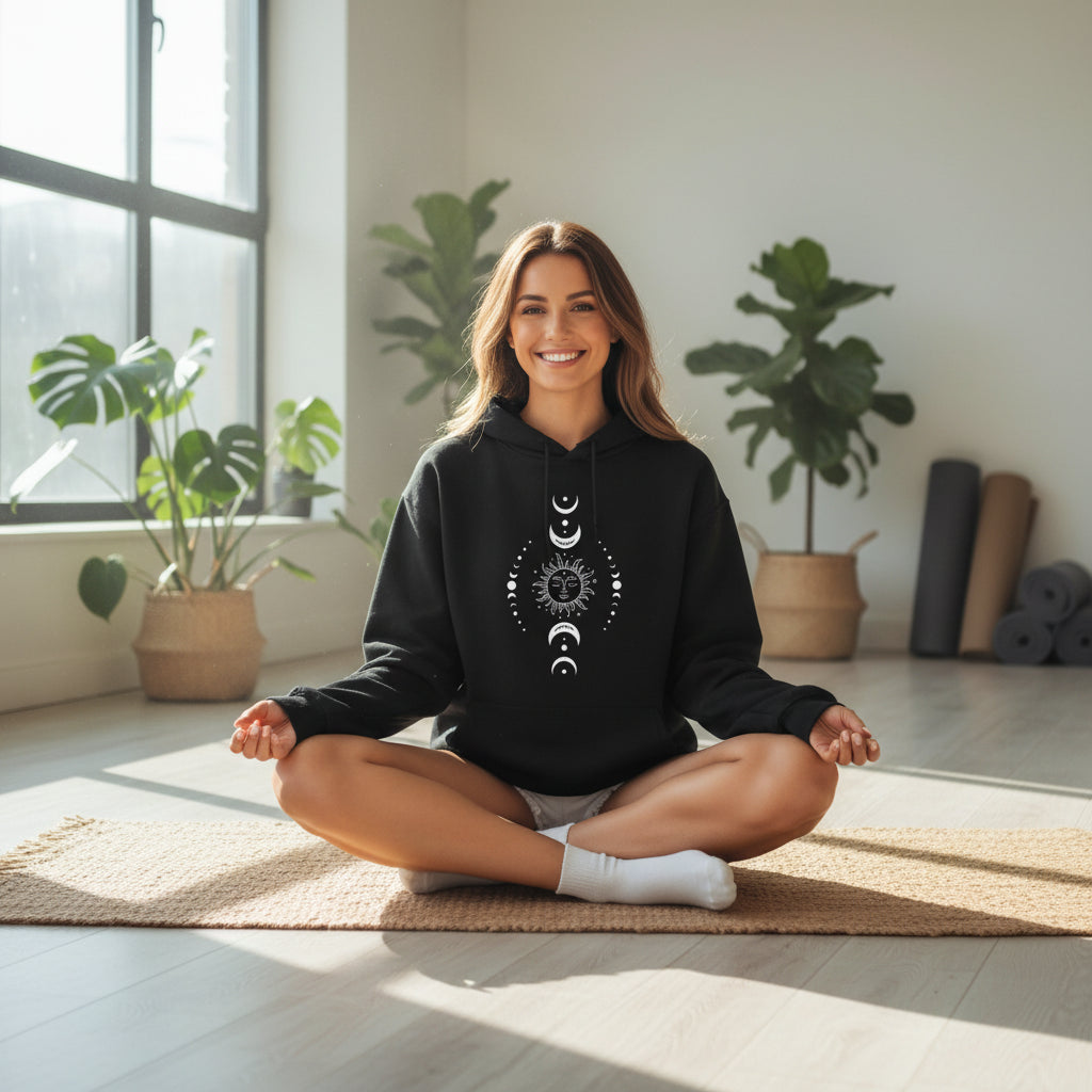 SunMoon Harmony Sweatshirt — Comfort with a Celestial Soul