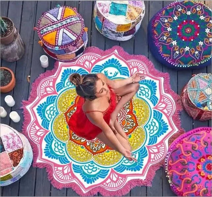 Mandala Flow – Round Tapestry for Yoga and Meditation