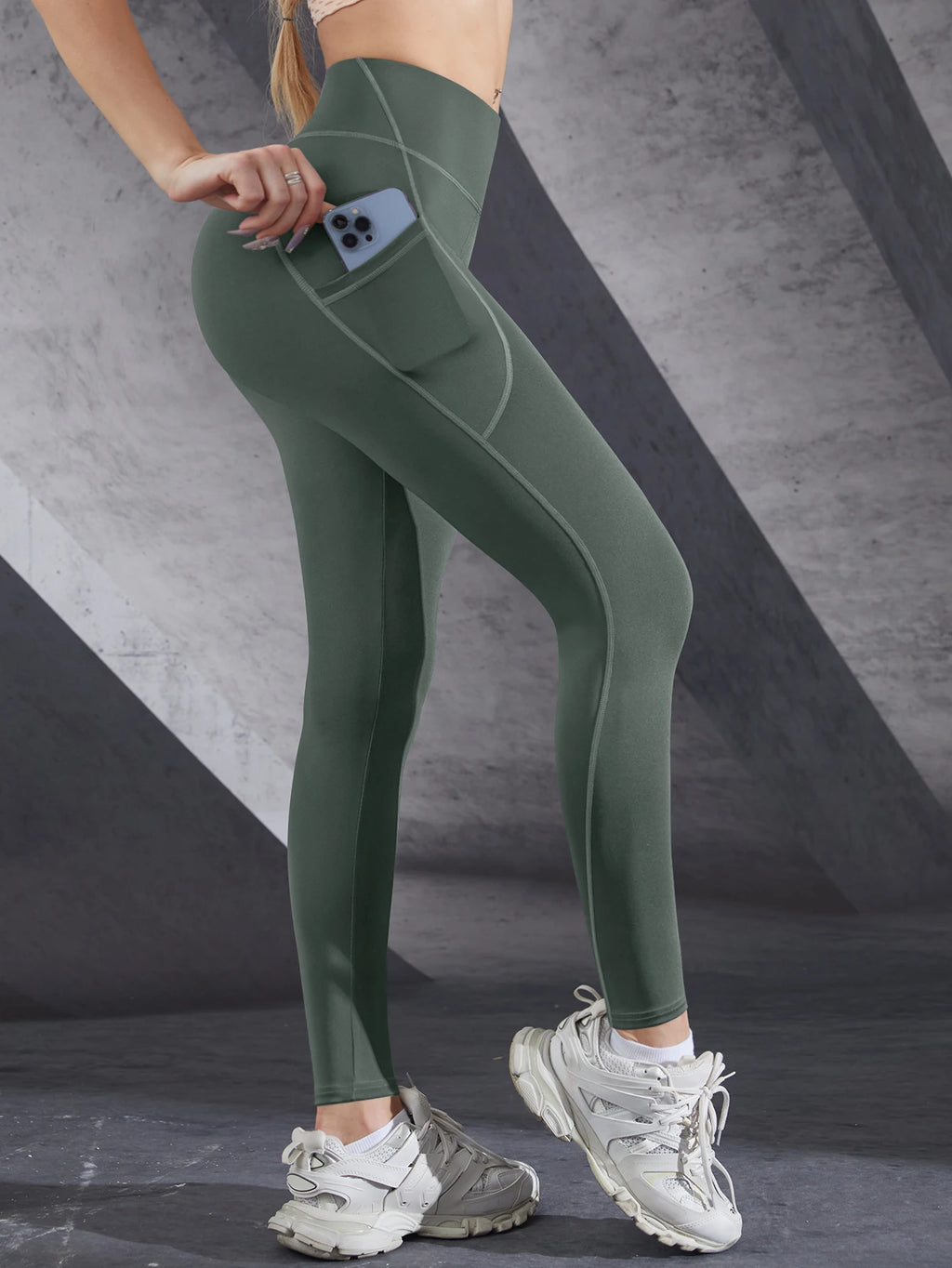 Leggings de yoga elásticas para mujer con bolsillos